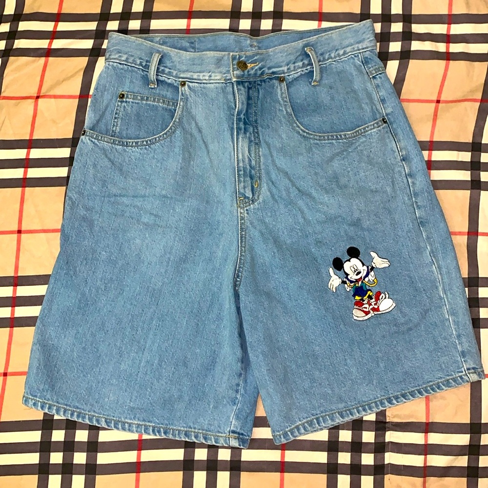Vintage Mickey Mouse by Jerry Leigh jean shorts